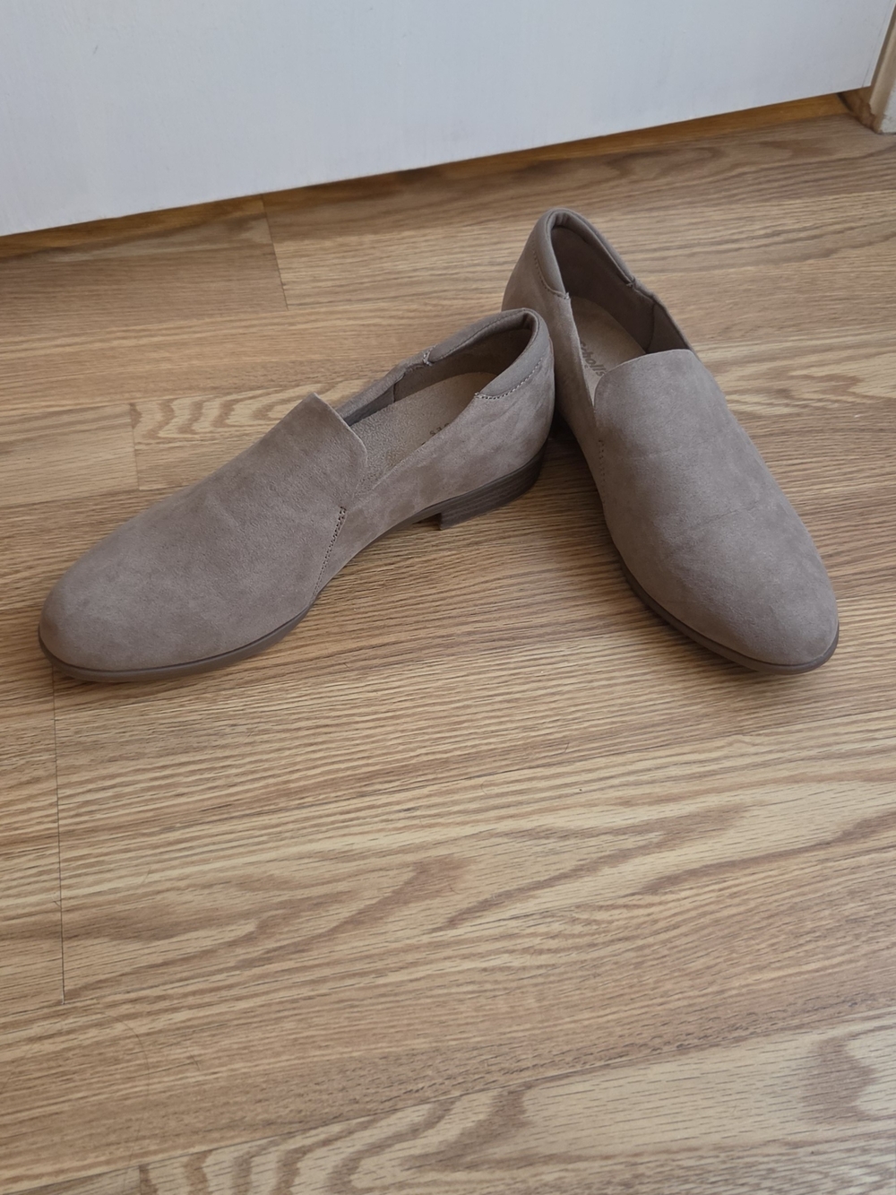 Women's Dr. Scholl's Taupe Suede Slip-On Loafers